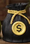 $ Bag - piggy bank with lid