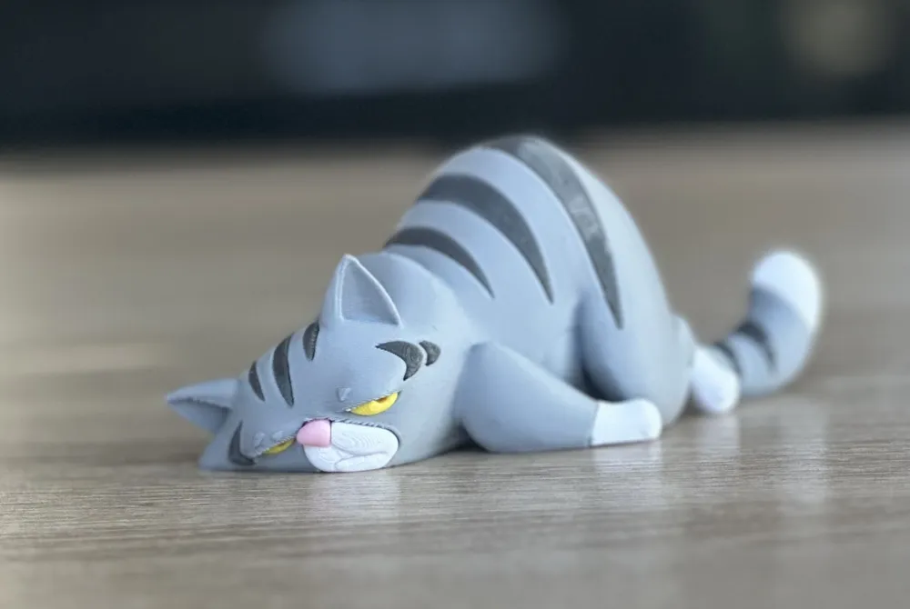 Bored cat (multipart) - Free 3D Print Model - MakerWorld