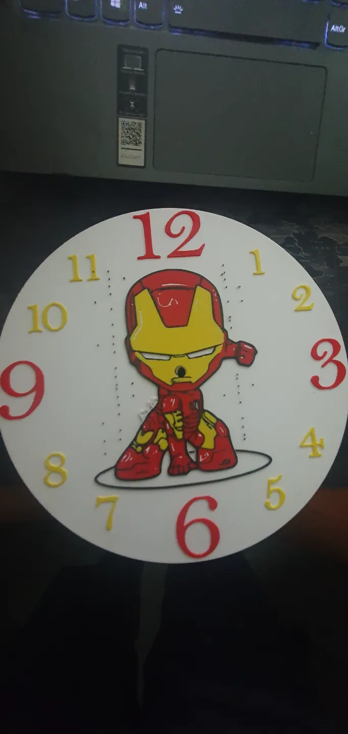 Ironman clock (NO clock mechanism housing 5mm centre hole) 
