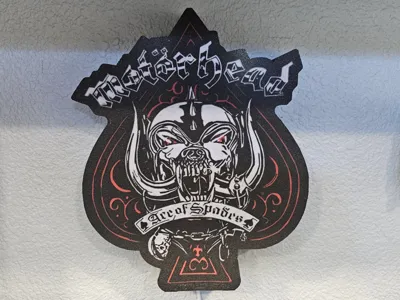Motorhead Ace of Spades lightbox w/ optional base