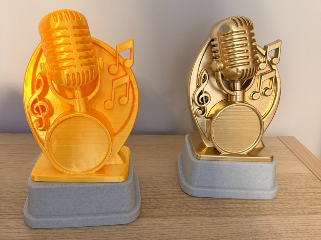 Karaoke Trophy with Vintage Microphone