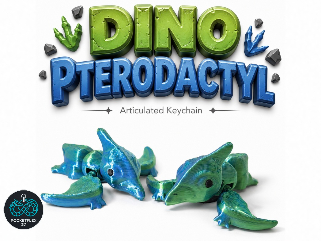 Flexi Dino Pterodactyl - Keychain / Toy