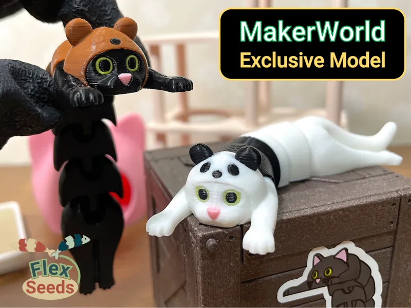 Flexi Panda Costume Cat (Print-in-place)