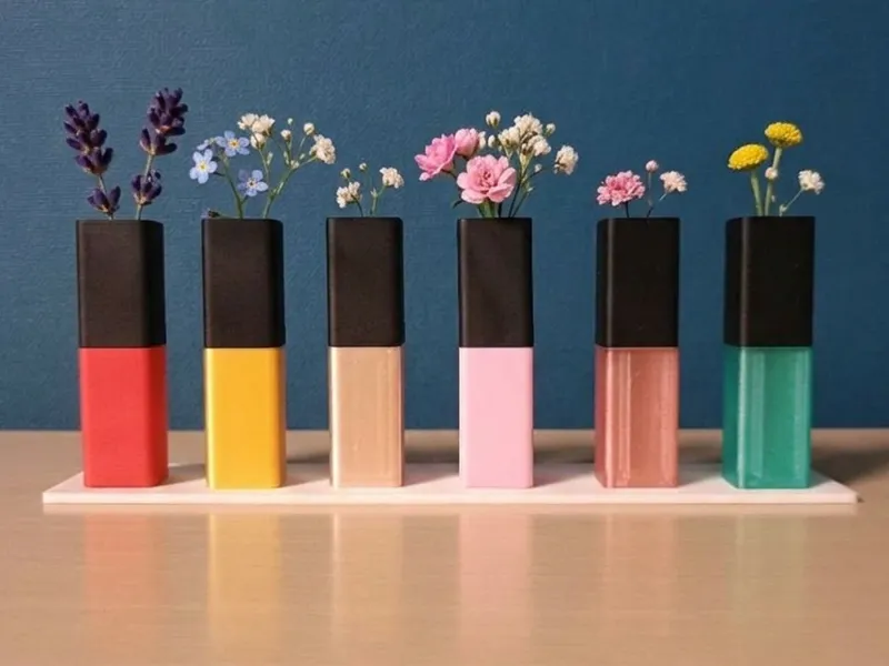 Nail Polish Shaped Mini Bud Vase Set