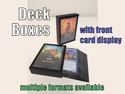 Minimalist Deck Boxes with Front Card Display