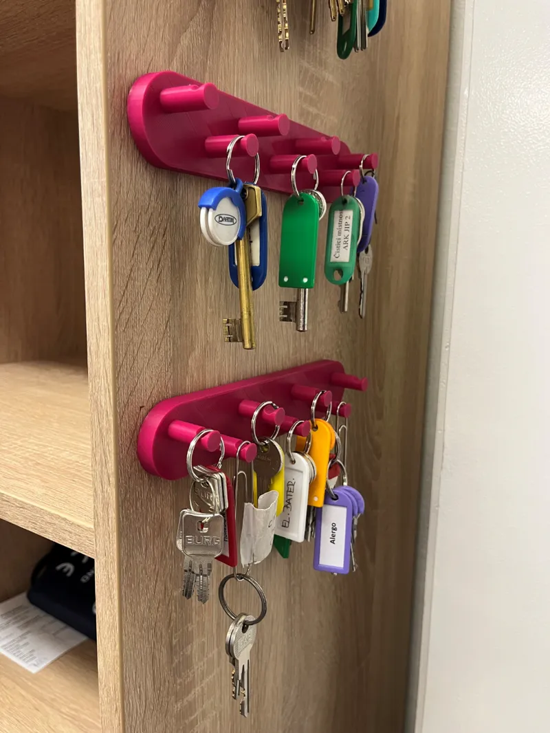 Key holder for double-sided tape
