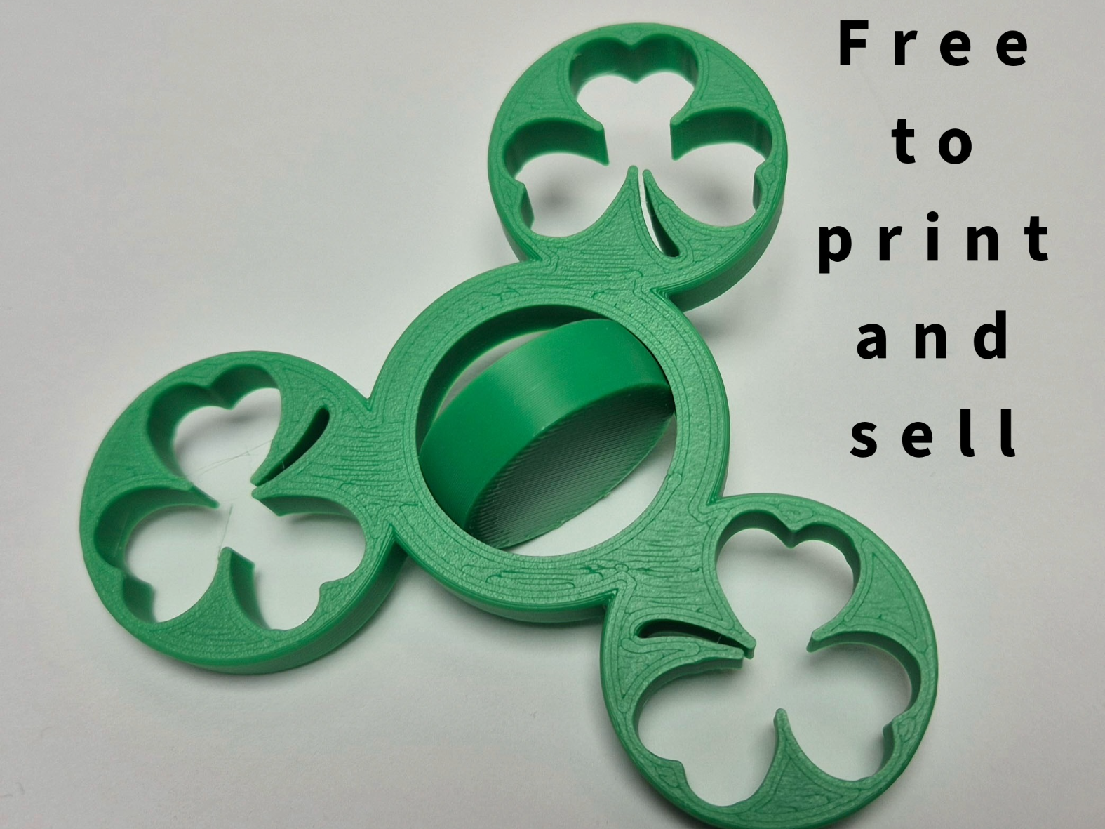 Shamrock Spinner Fidget Free to print and sell