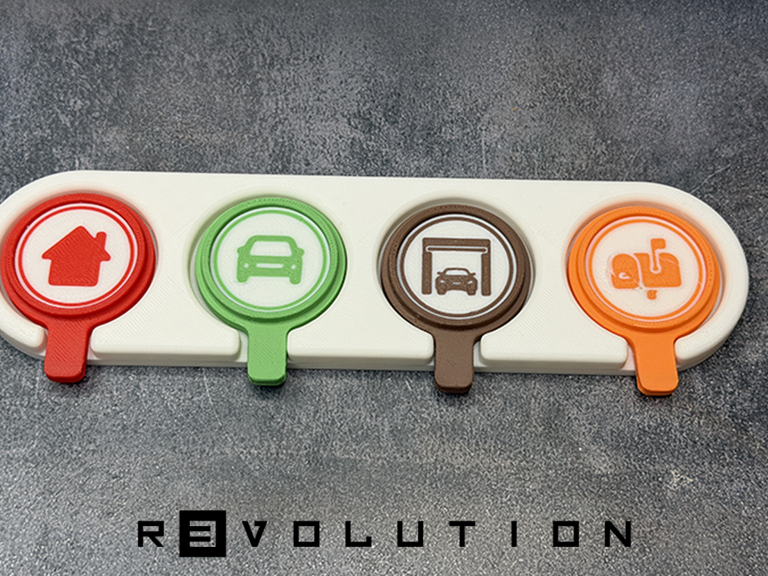 Magnetic Key Tags and Wall Mount