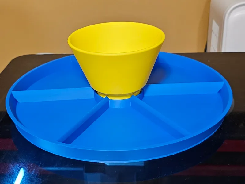 Corcelain Party Tray - 6 divided sections