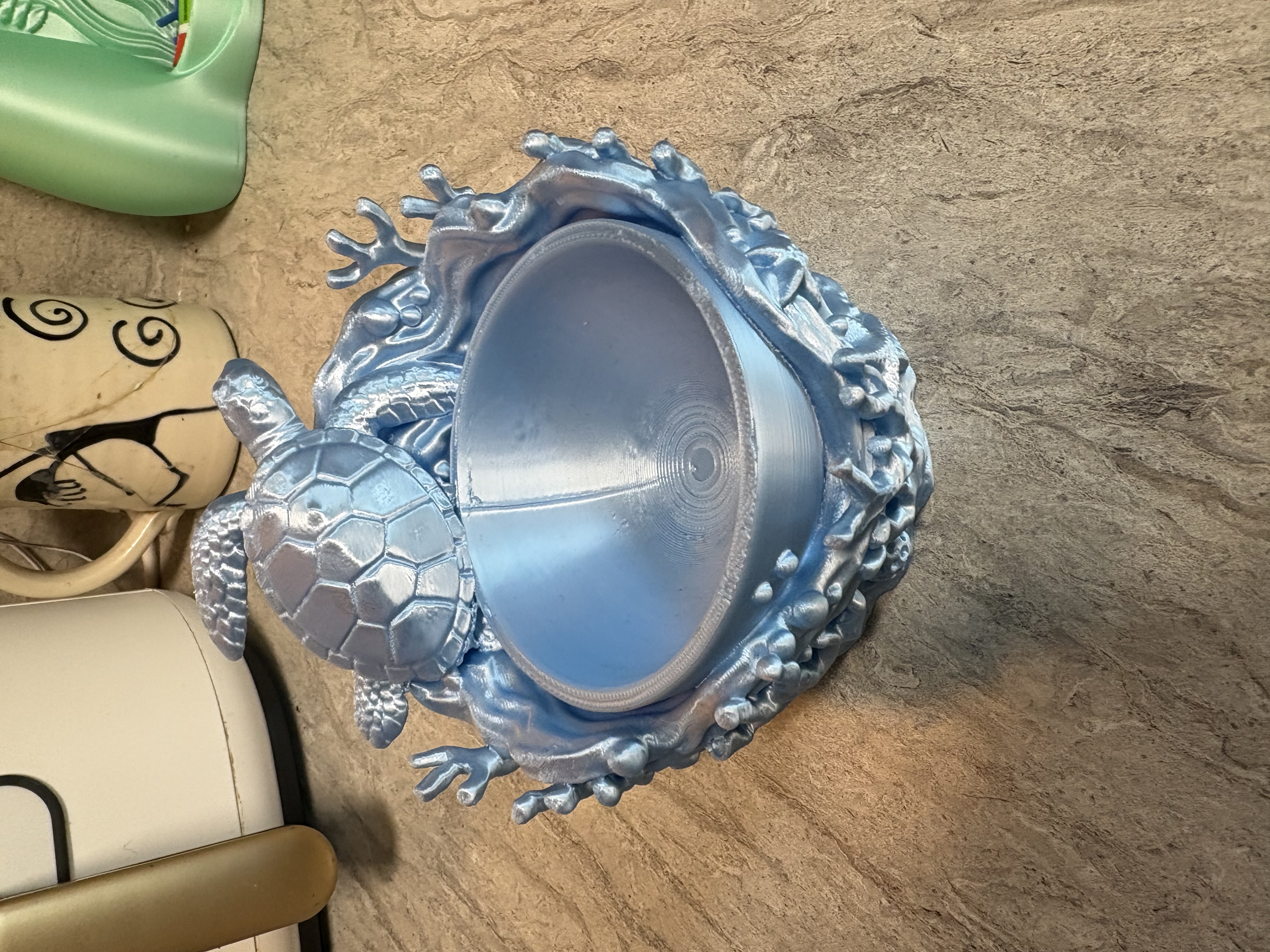Ocean Sea Turtle Catchall Bowl & Coral Tray - 1