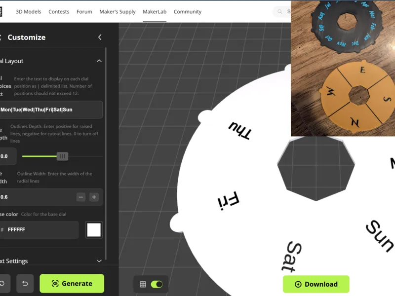 Custom Dial Maker - Text - Game Changer Spinner