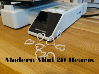 Modern Mini 2D Hearts for Valentine's Day