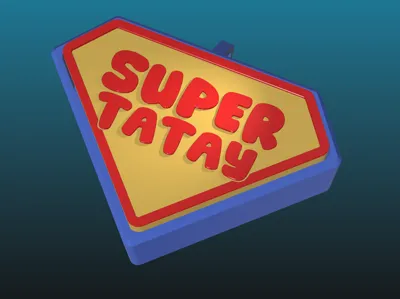 Super Tatay Fidget Clicker Keychain