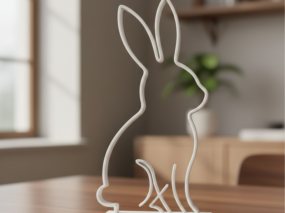 EASTER BUNNY DECORATION - lineart