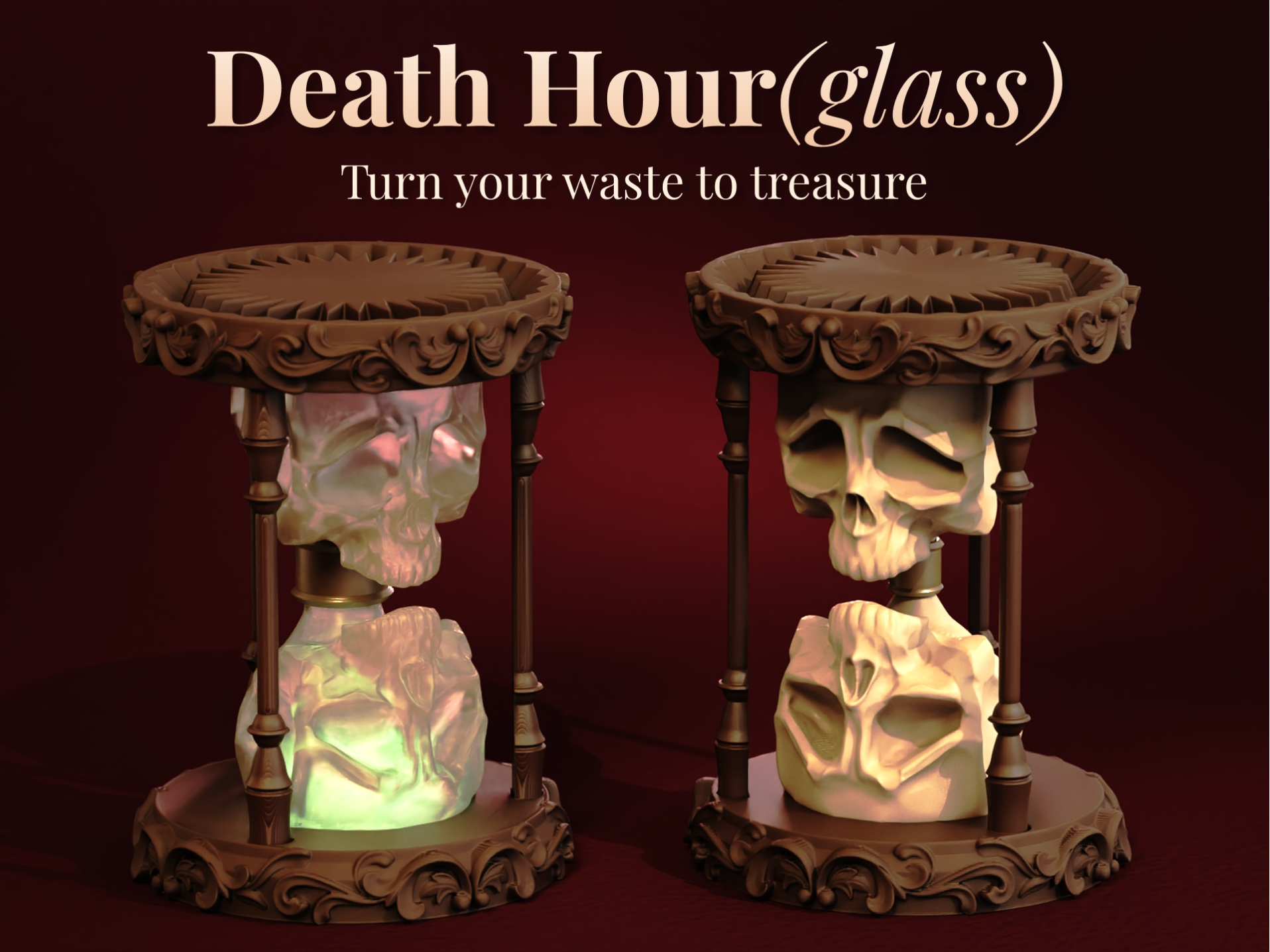 Death Hourglass - Decorative Gothic Timer