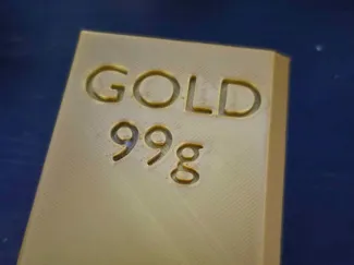 Good quality gold bar with fast print profile