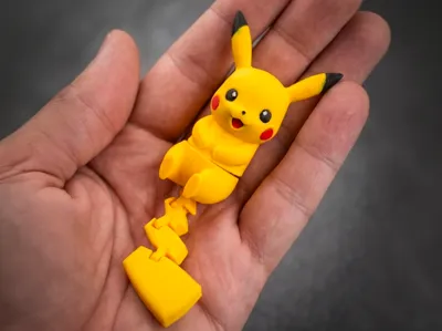 Flexi Pikachu Articulated Fidget Keychain