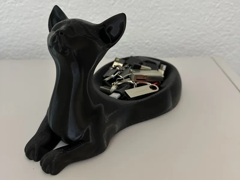 Minimalist Cat Catchall Tray | Key Bowl Organizer