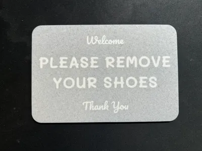 Please Remove Your Shoes Sign