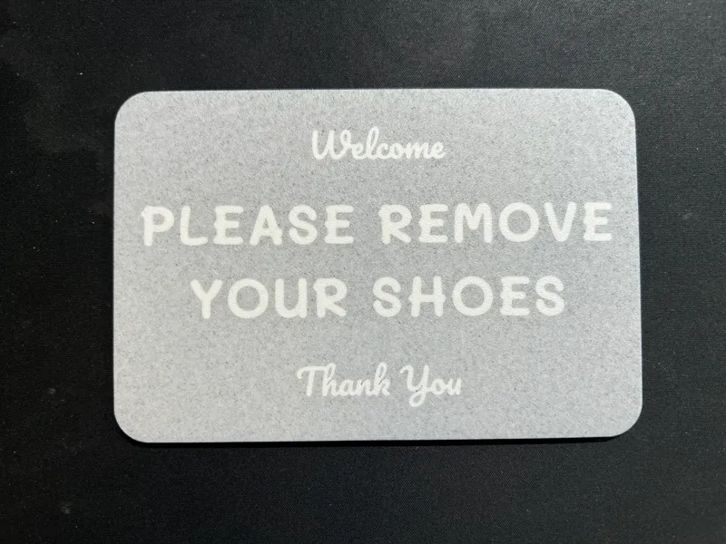 Please Remove Your Shoes Sign