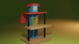 Vertical train station - Brio compatible