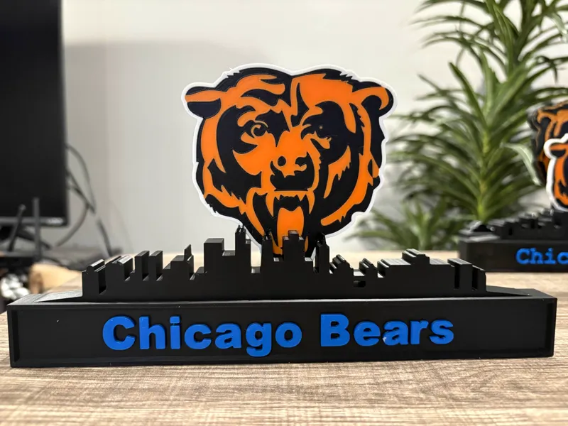 Chicago Bears Skyline & Team Logo