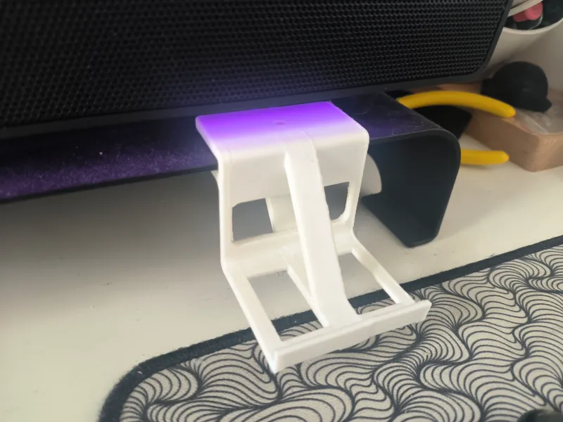 Phone stand on shelf