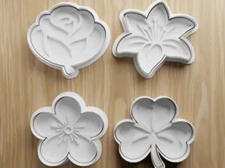 Flower Cookie Cutter|Rose, Lily, Blossom & Clover