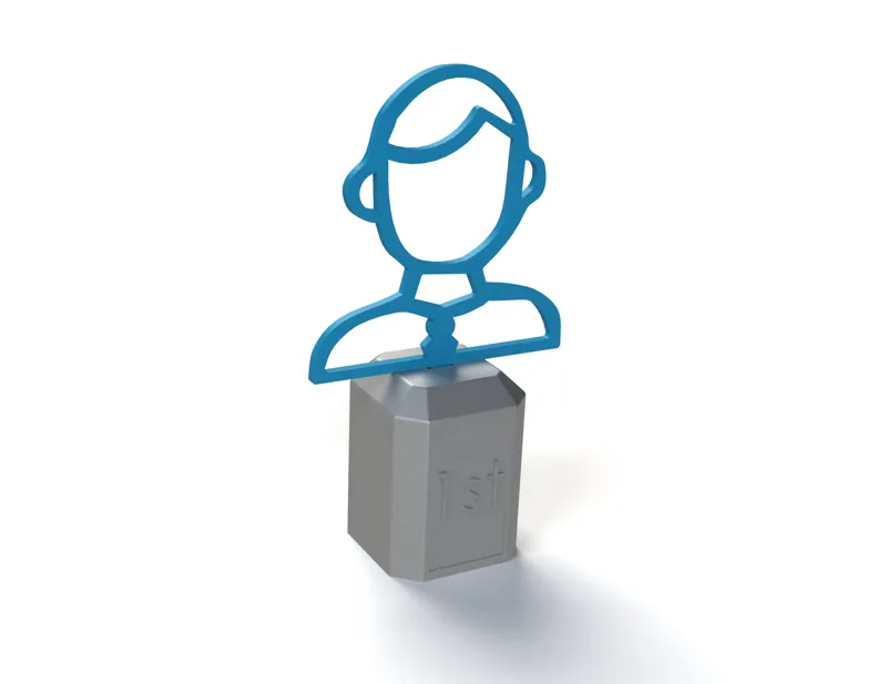 Adjustable desk trophy