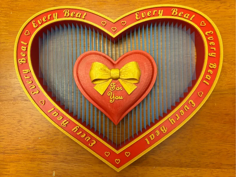 Every Beat String Art Heart