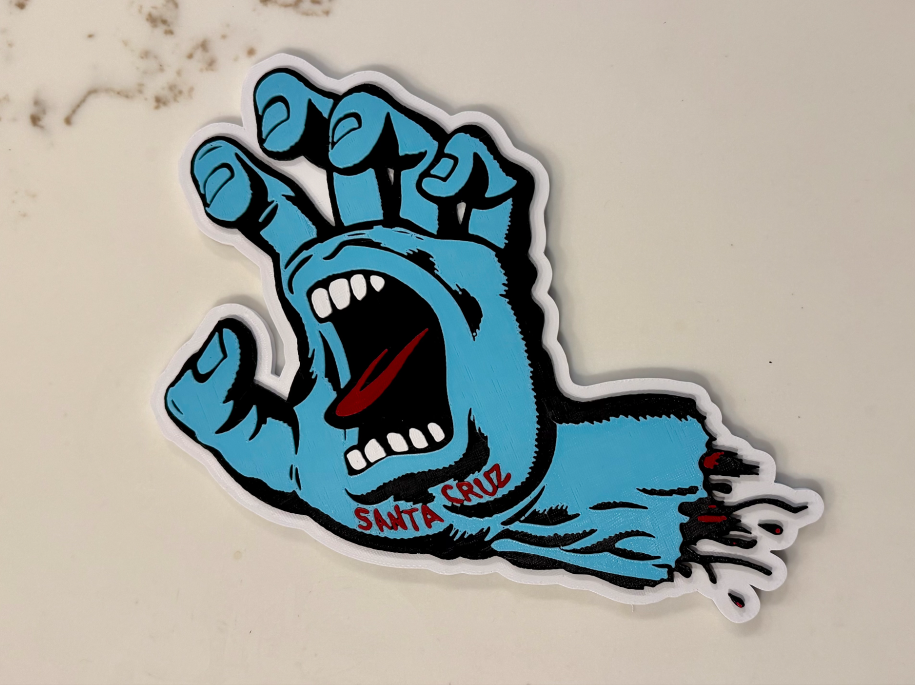 Santa Cruz Screaming Hand Wall Plaque Skateboard 3D model