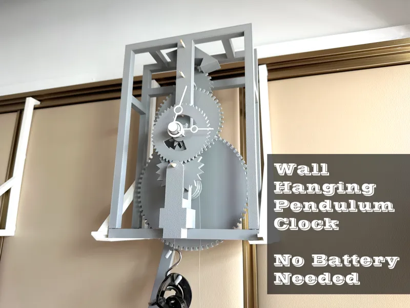 Wall Hanging Pendulum Clock Operated by Weights