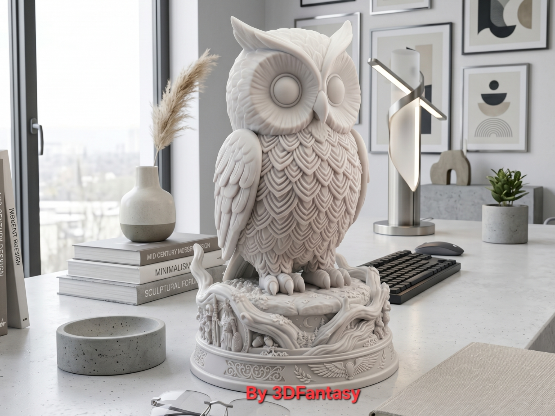 The Sage Guardian - Owl Statue Gufo saggio