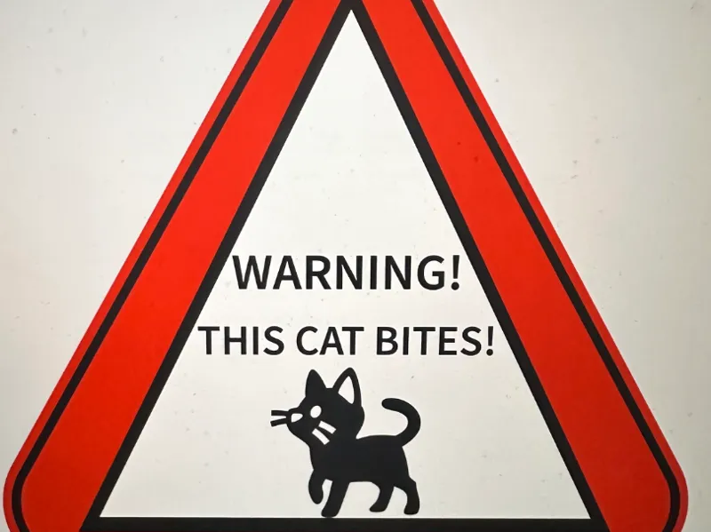This cat bites