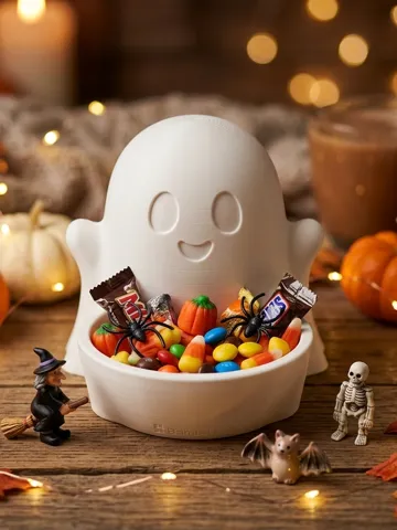 Adorno temático: Cute Ghost Candy Bowl – Halloween Decor — vista de referencia 2