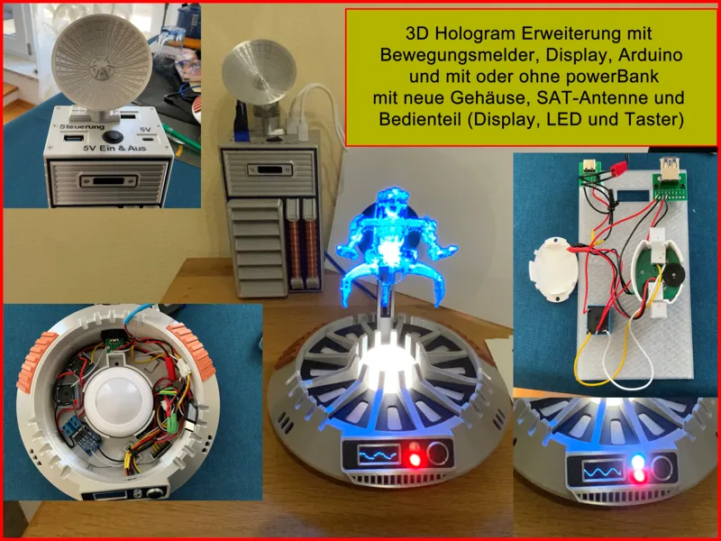 3D Hologram Star Wars Erweiterung & Elektronik