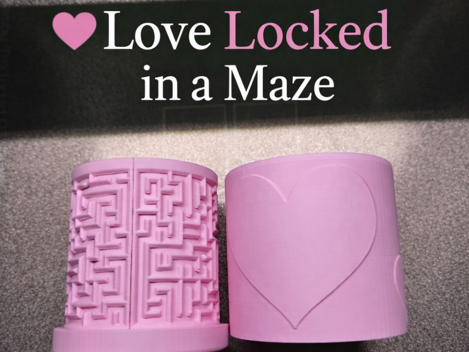 Valentine Heart Maze Puzzle Box