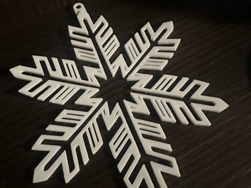 Snowflake with a hole for a hook