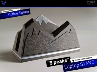 3 Peaks Modern Designer Laptop Stand
