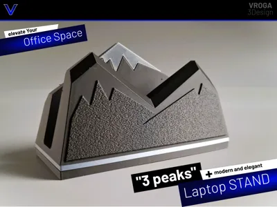 3 Peaks Modern Designer Laptop Stand