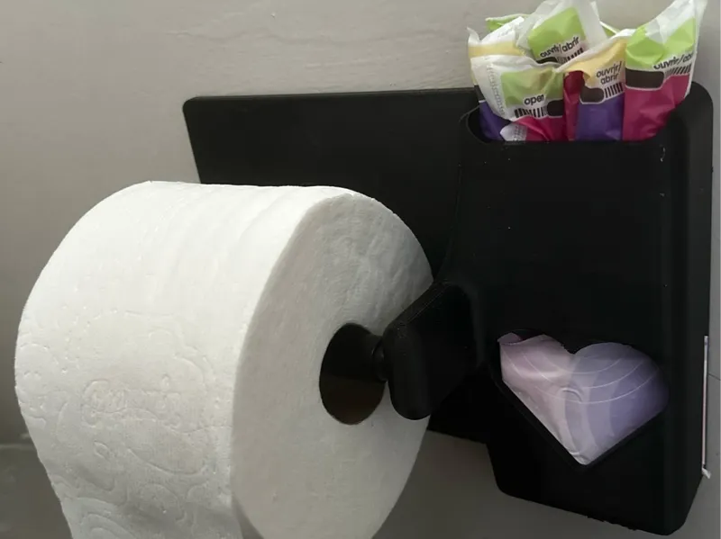 Toilet Paper Holder Menstrual Product Storage 