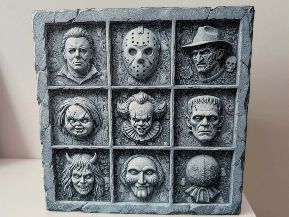 Cuadro decorativo en 3D: Tiled horrors - Slate style hueforge. Referencia del modelo original.
