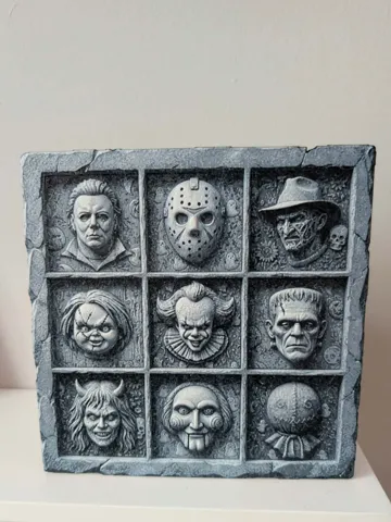 Cuadro decorativo en 3D: Tiled horrors - Slate style hueforge — vista de referencia 2