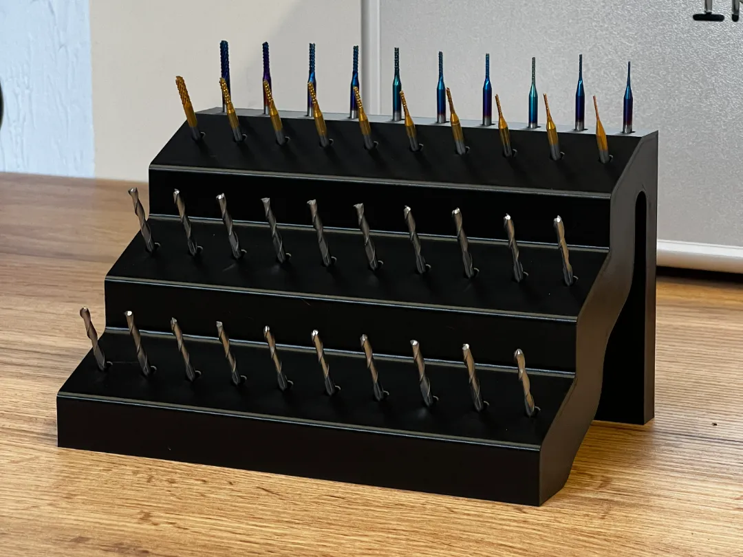 3.175mm End Mill Organizer CNC Router Bit Holder - Free 3D Print Model ...