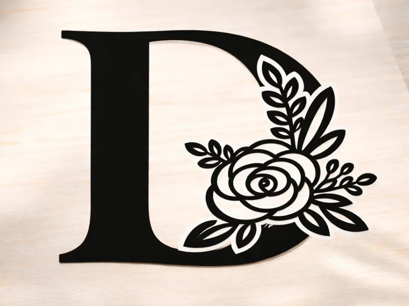 Letter D decoration