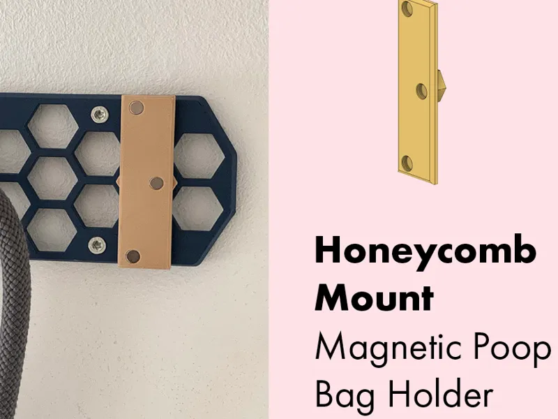 Honeycomb Wall Mount for Magnetic Poop Bag Holder