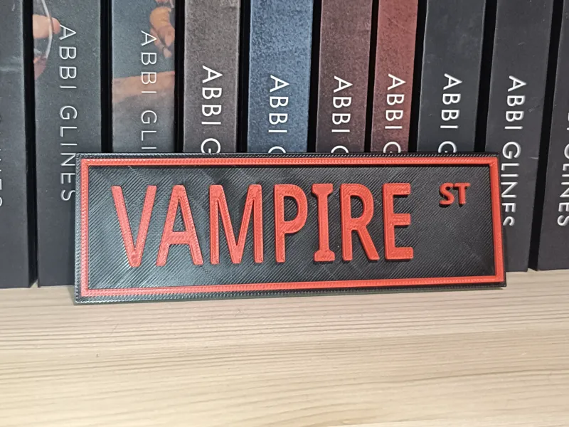 Bookshelf Sign - Vampire st