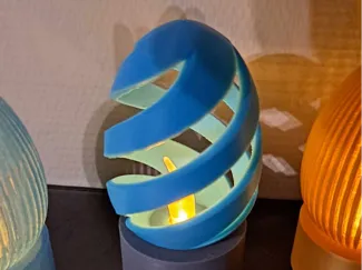 Easter egg with led light
