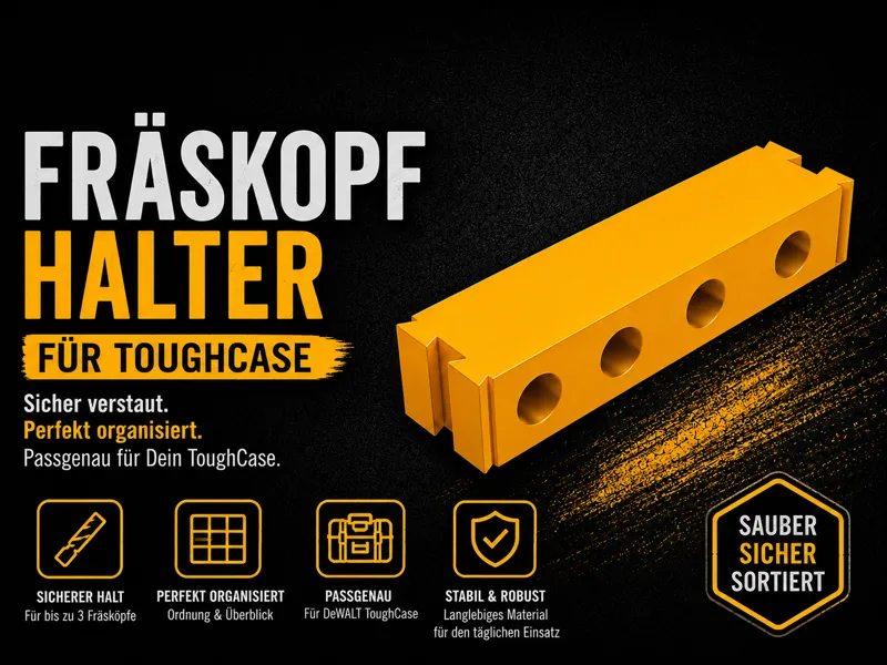 DeWALT ToughCase Fräskopfhalter (4 Fräsköpfe)