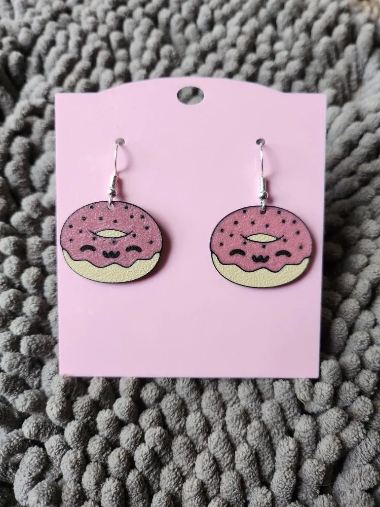 Kawaii Donut Earrings view 2